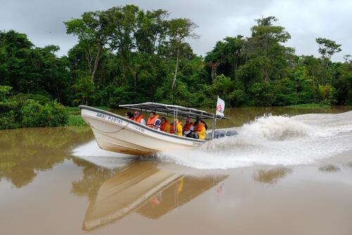 MSF works with national authorities at San Francisco de Guayo clinic to provide medical care to communities living on the banks of the Orinoco River in Delta Amacuro state, northeastern Venezuela. The road is only by river and it takes hours to get from one place to another.


MSF trabaja junto a las autoridades locales para brindar atención médica primaria a comunidades aisladas del estado Delta Amacuro, al noreste de Venezuela. El camino es sólo fluvial y toma horas trasladarse de un lugar a otro.