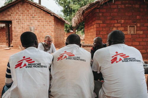 MSF team in Yongofongo, located 19 kilometers from Bangassou, Mbomou prefecture, March 2023.