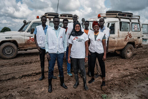 Group photo ICCM team: (front) Christophe, Awa, Rigini, (Back) Chol, Kat, Charles, Martine