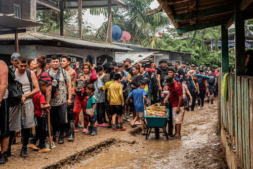 The indigenous community of Bajo Chiquito, in Panama, is the first point where migrants arrive after crossing the jungle.
