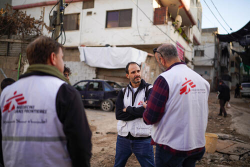 On 28 November 2023, MSF's International president, Dr Christos Christou visited Jenin refugee camp and MSF-supported Khalil Suleiman Hospital.