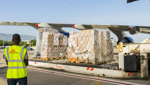 MSF shipped 80 tons of medical supplies to Haiti by air and by road since mid-June, after three months without being able to import medicines and supplies, which directly threatened its activities in the country. Arriving after Port-au-Prince international airport reopened, these shipments meet the urgent need to resupply MSF's programs, but they are far from covering all the needs of the medical facilities in which MSF teams work.