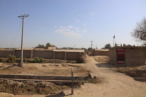 A view of mud houses in Raees Golam Mustafa Golla, in Dera Murad Jamali, nearly 40km from the MSF facility in DMJ. These homes are often damaged when rains put residents' lives at risk during the monsoon season, which typically runs from July to September.