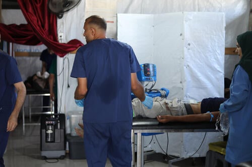 After Israeli forces opened fire at people in one of the GHF distribution sites, At MSF health centre Al Mawasi we are receiving patients with injuries including the dead while trying to get food for their families in Gaza.
