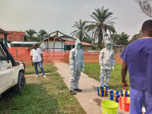 On 4th of September 2025, a new outbreak of Ebola Virus Disease (EVD), Zaire strain, has been declared in the remote Bulape Health Zone, KasaÏ province. An Ebola Treatment Centre (ETC) has been established within the hospital compound, the facility began admitting its first patients. MSF, MoH, and WHO teams are jointly providing care. 
In addition, MSF teams have visited surrounding health facilities to strengthen IPC protocols and train healthcare workers in how to respond safely and effectively to suspected Ebola cases.