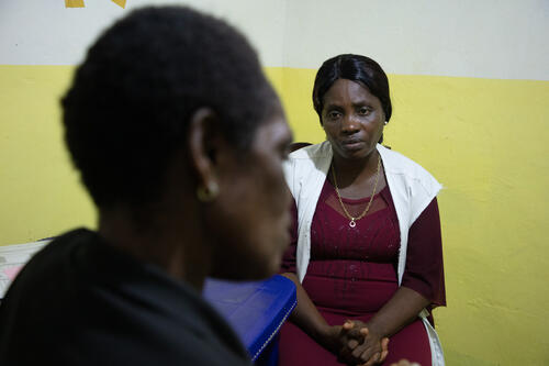 At Salamabila Hospital, Alice, an MSF social worker, sees Fabienne*, 46, for the third time. This woman was raped by armed men. Alice tries to ease her trauma and makes sure Fabienne continues to take her treatment for sexually transmitted diseases.

*Name changed for anonimity