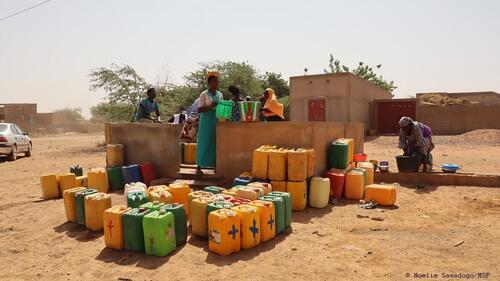 A water point in Gorom Gorom town, in the Sahel region of Burkina Faso.