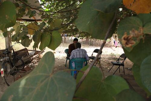 MSF mobile mental health staff conducts a counseling session in Mullaitivu district. Numerous communities in areas affected by the fighting witnessed deeply traumatic events that took place during the last phase of the civil war. While the physical scars may have healed for many, significant mental health care needs remain. Many lost everything during the war and face new difficulties in the resettlement process. Drawing on extensive experience of working in conflict and post-conflict settings, MSF launched mental health activities in 2009, first in Menik Farm ? a camp for thousands of people displaced by the war ? and later in eight different sites in Mullaitivu district. As patients were unable to travel to health facilities due to a lack of public transport and money, mobile teams had to travel to very remote areas to conduct sessions. In August 2012, MSF handed over the mental health programme - its last remaining activity in the country.