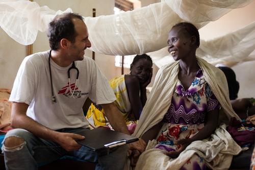 A.L. 28 years old, still birth, cesarian section and hysterectomy, uterus rupture, surgeon Christos Christou

MSF runs a large clinic offering primary healthcare and some secondary healthcare services in Gogrial town,Warrap State, South Sudan. An inpatient department and surgical capacity make this the key reference facility for miles around, and the clinic is extremely busy every day. The project is reorienting in 2013 to put a greater emphasis on maternal health owing to the high maternal mortality in South Sudan.