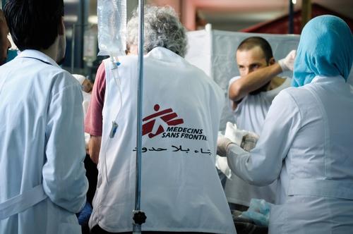 In the ER section of an MSF hospital in Syria.