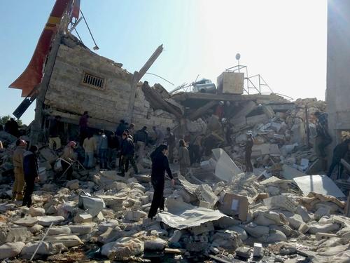 The MSF-supported hospital in Ma’arat Al Numan before it was attacked and destroyed on Monday 15th Feb. At least 25 people were killed, including nine staff members.
The 30-bed hospital  had 54 staff, two operating theatres, an outpatient department and an emergency room. The outpatient department treated around 1500 people a month, the ER carried out an average of 1,100 consultations a month, and around 140 operations a month, mainly orthopaedic and general surgery, were carried out in the operating theatres.

MSF has been supporting this hospital since September 2015 and covered all the needs of the facility including provision of medical supplies and running costs.
