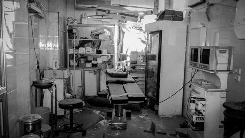 Heavy damaged sustained by al-Bayan hospital in July