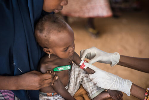 Screening of the patients in the Inpatient Therapeutic Feeding in Maiduguri.