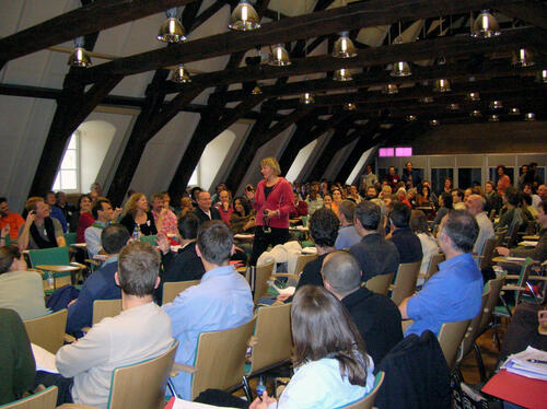 MSF members debating the La Mancha Agreement, Athens, June 2006