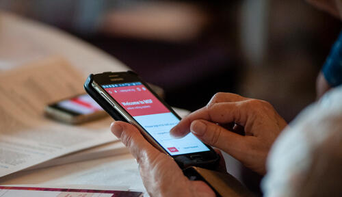 The traditional voting system with cards  was dropped in favour of a digital approach at the 2019 IGA.