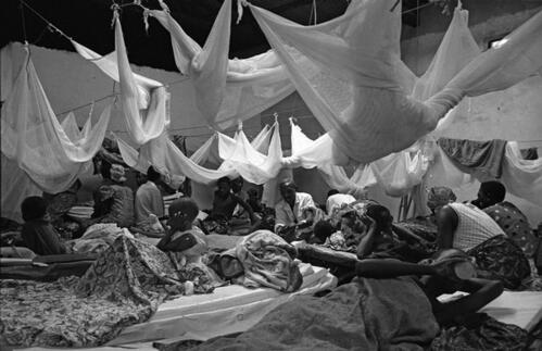 Patients in the post-operation ward at Bon Marche hospital, Bunia.It is estimated that millions of people have died since the start of the Democratic Republic of Congo s civil war in 1998; some swept away by the violence, but the great majority from preventable diseases like malaria and measles. At the Bon March  Hospital in Ituri s main city of Bunia, MSF started providing medical and surgical care in April 2003, with a particular focus on war-wounded. Sexual violence is especially prevalent, and MSF has treated more than 3,500 rape survivors since June 2003.More than 3.8 million people have died in the Congo conflict since 1998.