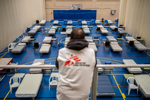 Hospital instalado por Medicos Sin Fronteras para tratar enfermos de coronavirus  en Leganes.
Foto: Olmo Calvo /MSF