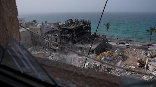 View of the seaside of Sour, southern Lebanon, and the destruction caused by the mass bombings during the 46-day period of Israel’s attacks in Lebanon.
