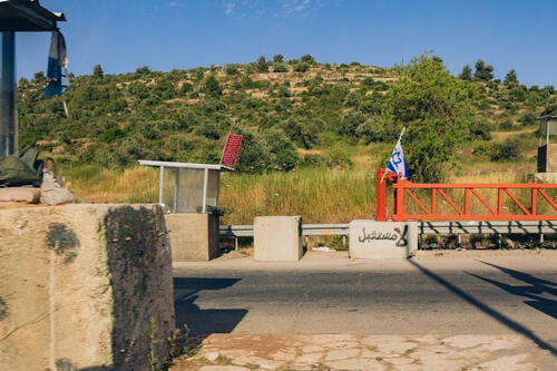 An Israeli checkpoint near Ramallah, occupied West Bank. Ramallah recorded 319 military and settler attacks in May 2026 alone, severely compromising patient safety and civilian access to healthcare.