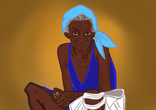 A fictional portrait of Maryse, an elderly woman with diabetes in Port-au-Prince.