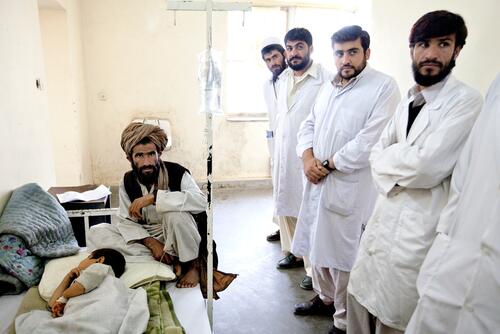 Lashkar Gar, Helmand. 'Bost Hospital' in Lashkar Gar, Helmand, Afghanistan.