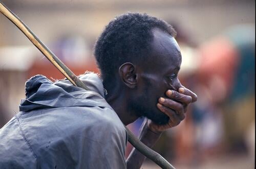 A survivor of Gitarama in Ruhango, Rwanda, July 1994